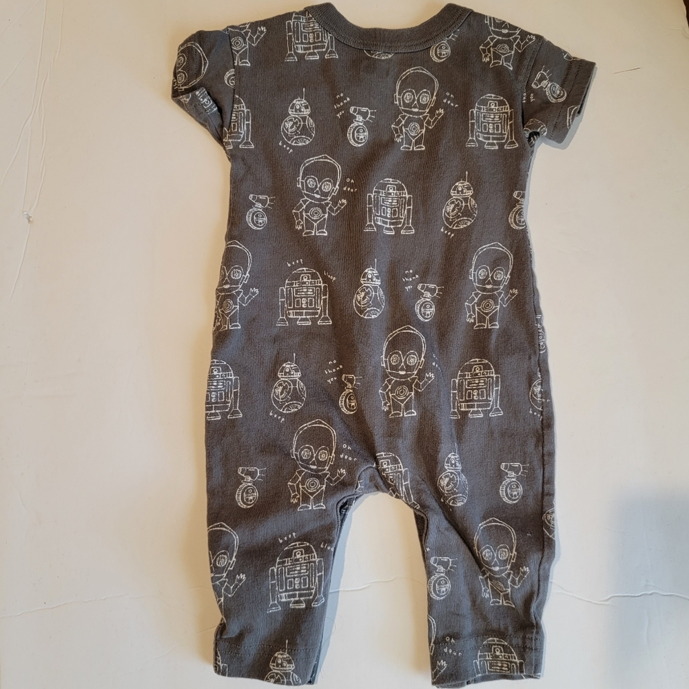Star wars baby gap 0-3 months grey Droid r2d2 c3po